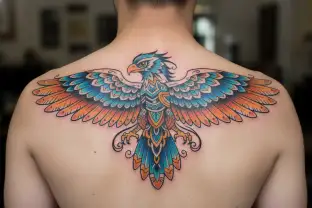 Native American thunderbird  tattoo design idea