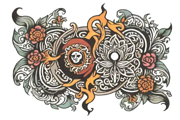 mental health symbol incorporated tattoo design idea