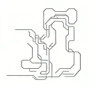 matrix code flowing tattoo design idea