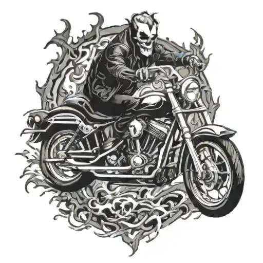 ghost rider tattoo design idea