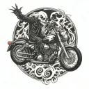 ghost rider tattoo design idea