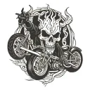 ghost rider tattoo design idea