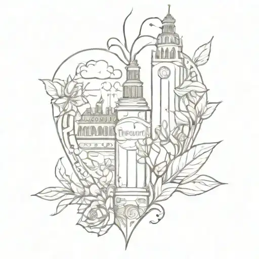 Cologne and Heart tattoo design idea