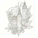 Cologne and Heart tattoo design idea