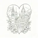 Cologne and Heart tattoo design idea