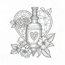 Cologne and Heart tattoo design idea