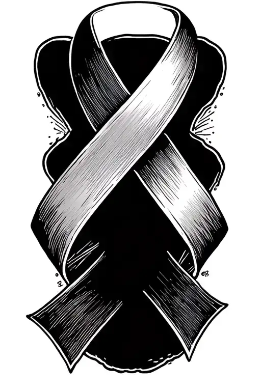 Ribbon for domestic violence survivor tattoo design idea