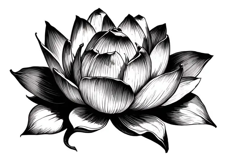 lotus cross stars tattoo design idea
