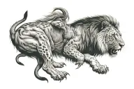 Lion claw tattoo design idea