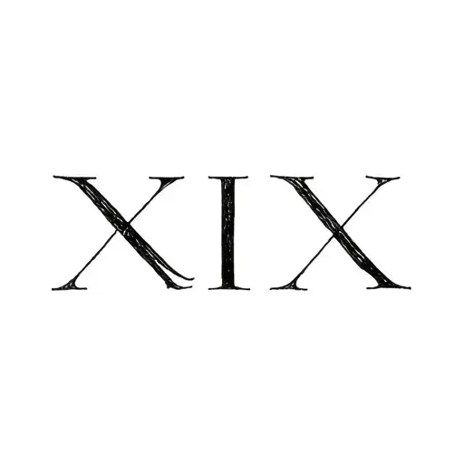 "IX" Times New Roman numerals tattoo design idea