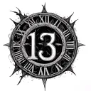 13 Roman Numeral tattoo design idea
