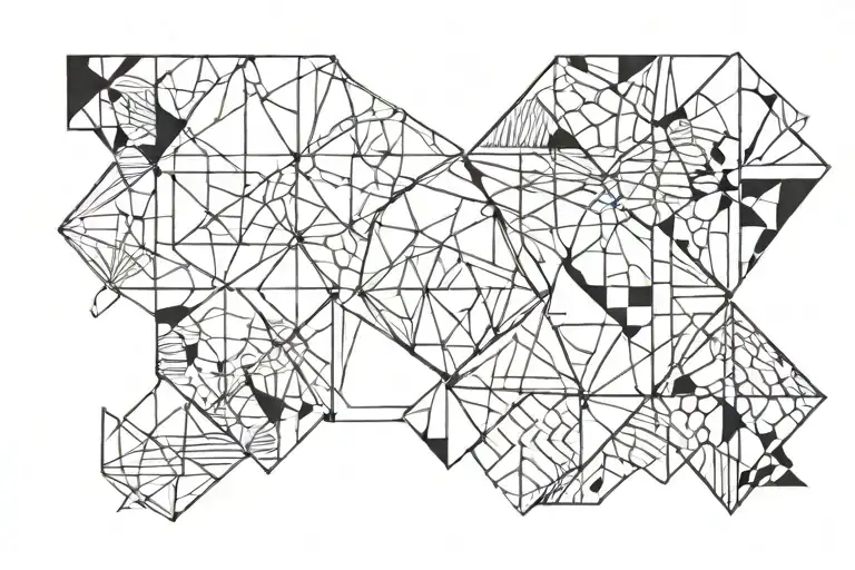 geo symteric shapes tatto mood tattoo design idea