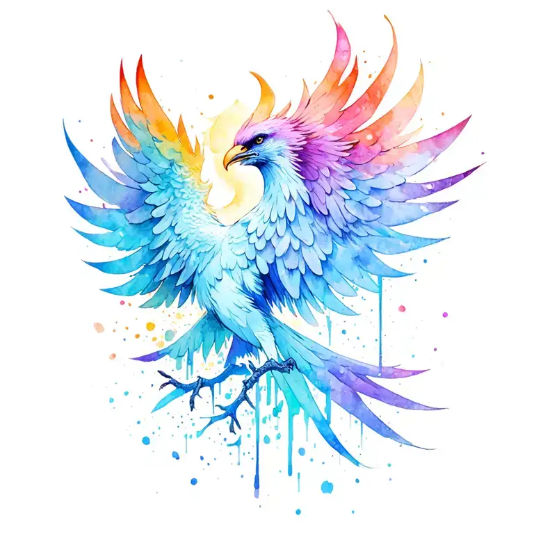 phoenix rising Phoenix bird graffiti style tattoo design idea