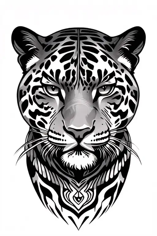 aztec jaguar tattoo design idea