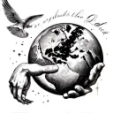 colosseum and atlas holding the world tattoo design idea