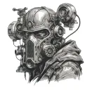 Stalker 2 theme sketch tattoo design idea