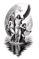 greek mythology featuring hades, charon on the river styx, falling icarus and artemis tattoo design idea