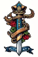 Commando Dagger tattoo design idea