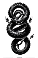 ouroboros snake tattoo design idea