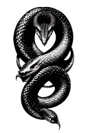 ouroboros snake tattoo design idea