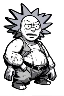 Rick and Morty, Peter Griffin, courage the cowardly dog, Huey Boondocks, Mario, Roger the alien, asura wrath, Red pokemo tattoo design idea