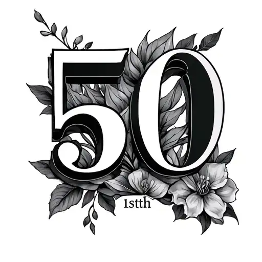 50th tattoo design idea