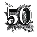 50th tattoo design idea