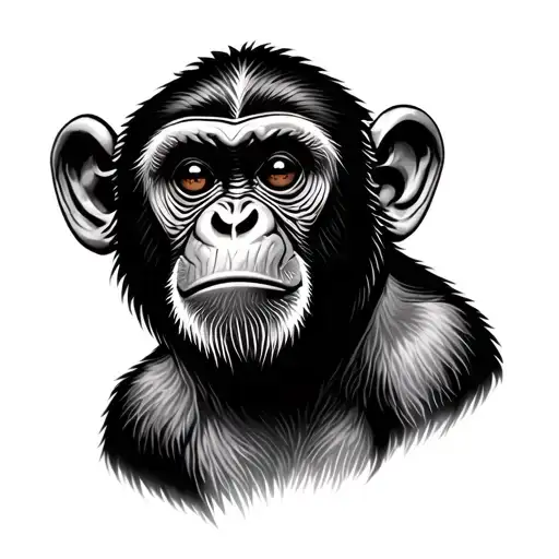 Monkey tattoo design idea