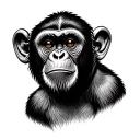 Monkey tattoo design idea