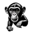 Monkey tattoo design idea