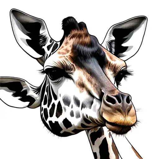 Giraffe tattoo design idea