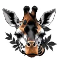 Giraffe tattoo design idea