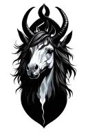 combined sagittarius Capricorn Aquarius tattoo design idea