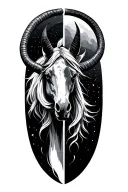 combined sagittarius Capricorn Aquarius tattoo design idea