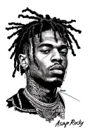 Asap Rocky tattoo design idea