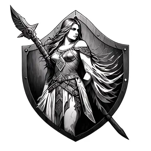 Shield Maiden tattoo design idea