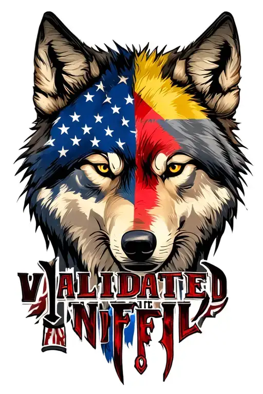 "VALIDATED INFIDEL " US Army, 11B, Pride, evil wolf on one side, good wolf on the other tattoo design idea