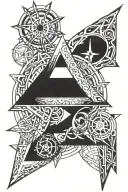 Tool band heptagram tattoo design idea