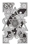 Tool band heptagram tattoo design idea