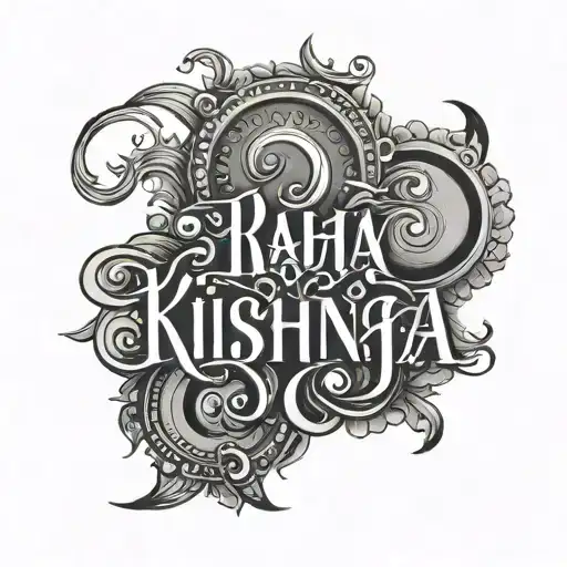 Krishna, Ramesh, Devansh, Tanvesh,  creat with these names letters  tattoo design idea