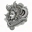 Krishna, Ramesh, Devansh, Tanvesh,  creat with these names letters  tattoo design idea