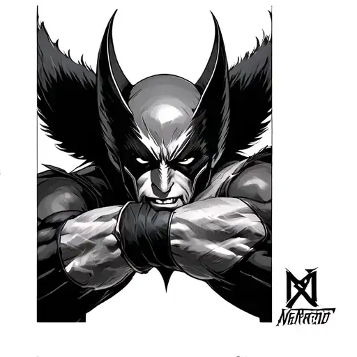 wolverine X men tattoo design idea