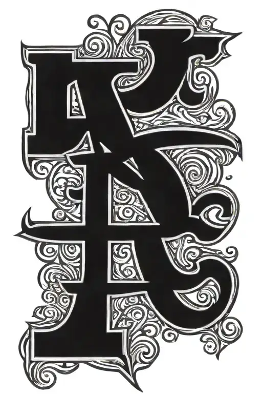 chicano lettering tattoo design idea