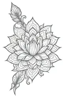 spear lotus murughan Hindu mythology tattoo design idea