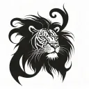 lion with scars tattoo design idea