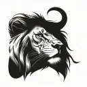 lion with scars tattoo design idea