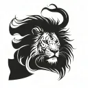 lion with scars tattoo design idea