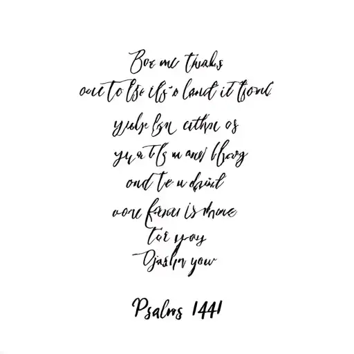Psalms 144 1 tattoo design idea