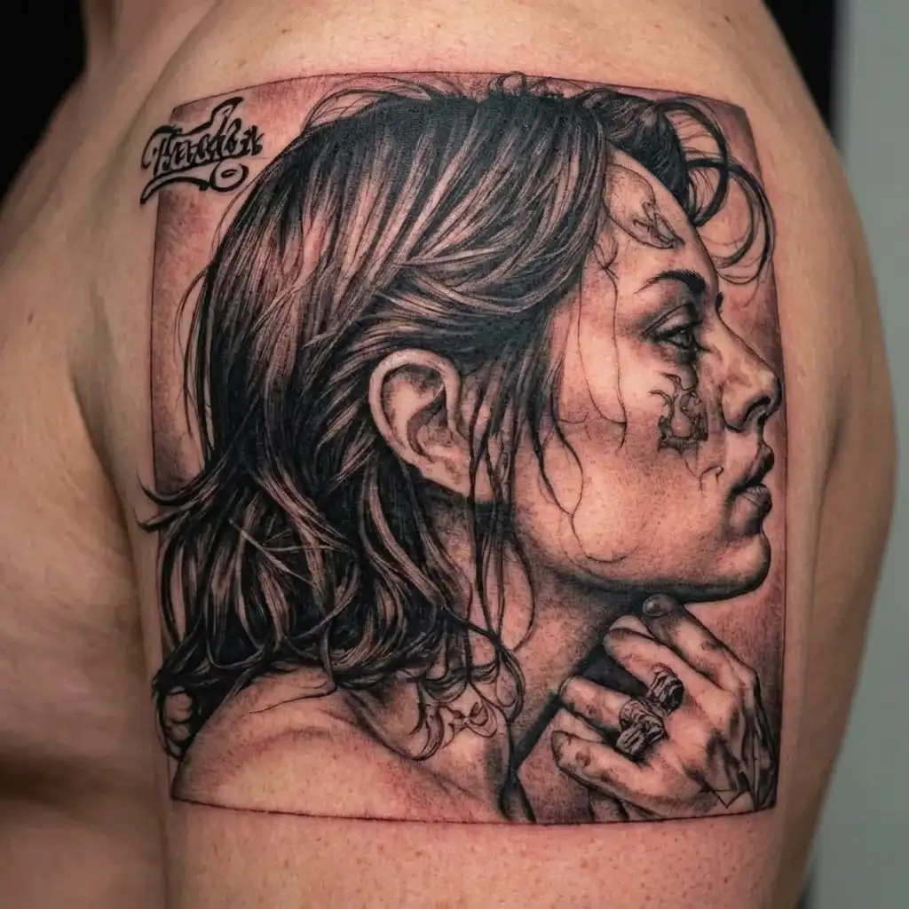 naked woman sucking penis tattoo design idea