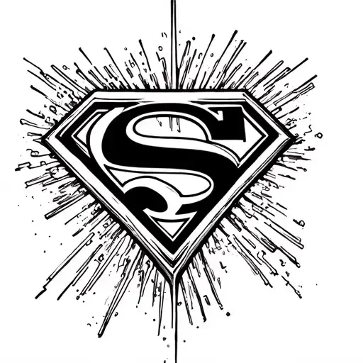 superman symbol tattoo design idea